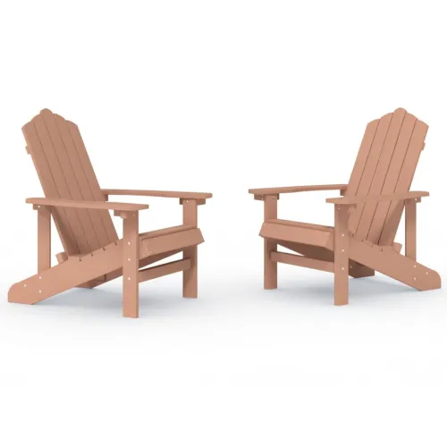 Vrtne stolice Adirondack 2 kom HDPE smeđe - Smeđa Fotelja (2 kom) Cijena