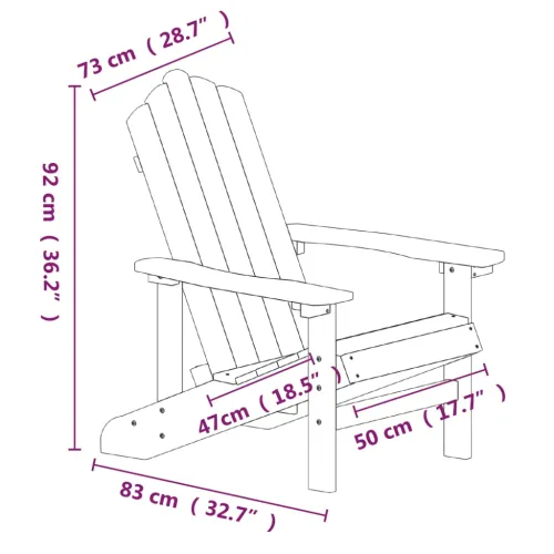 Vrtne stolice Adirondack sa stolićem HDPE antracit - Antracit 1 2 x fotelja + stol Cijena