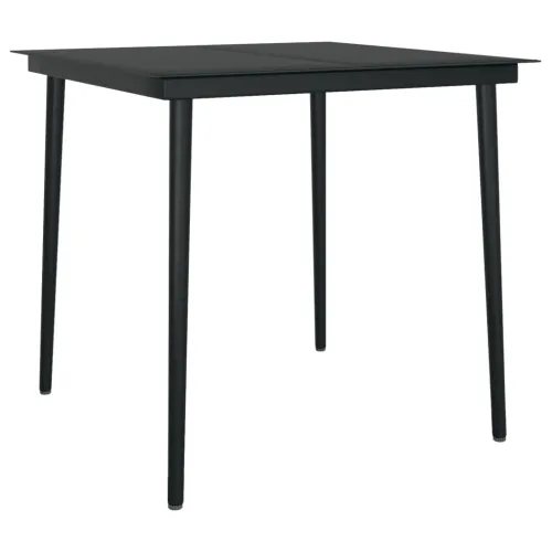 Vrtna garnitura - 3-dijelni vrtni blagovaonski set crni - Dužina stola 80 cm 2 Cijena