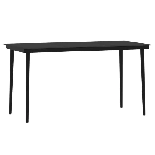 Vrtna garnitura - 5-dijelni vrtni blagovaonski set crni - Dužina stola 140 cm 4 Cijena