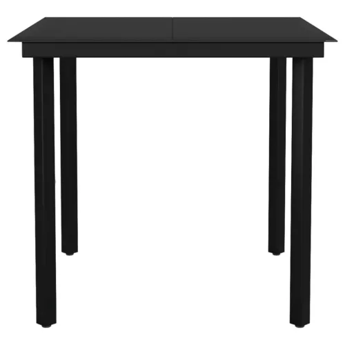 Vrtna garnitura - 5-dijelni vrtni blagovaonski set crni - Crna Dužina stola 80 cm 4 Cijena