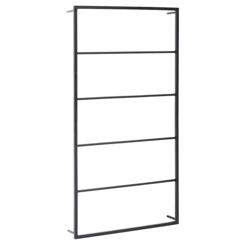 Stalak za ručnike crni 60 x 10 x 116 cm čelični - Crna 60 x 10 x 116 cm Crna 60 x 10 x 116 cm Cijena
