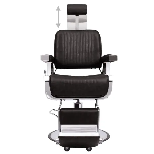 Brijačka stolica od umjetne kože crna 68 x 69 x 116 cm  - Crna Crna Cijena