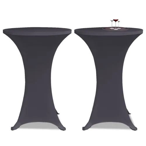 Rastezljivi Stolnjak 2 kom 80 cm Antracit boja - Antracit 80 cm 2 Cijena