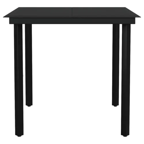 Vrtna garnitura - 5-dijelni vrtni blagovaonski set crni - Dužina stola 80 cm 4 Cijena