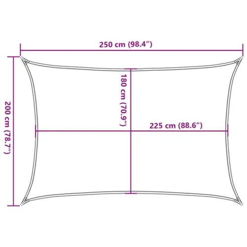 Jedro za zaštitu od sunca 160 g/m² terakota 2 x 2,5 m HDPE - Terakota 2 x 2.5 m 1 Terakota Cijena
