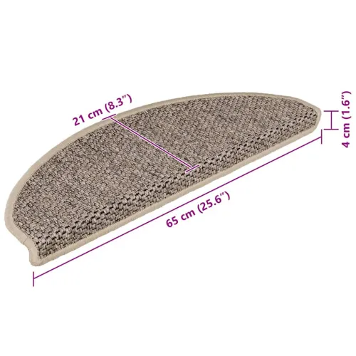 Ljepljivi tepisi za stepenice 15 kom 65x21x4 cm tamnobež - Tamnobež 65 x 21 x 4 cm 15 Cijena