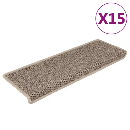 Ljepljivi tepisi za stepenice 15 kom 65x21x4 cm tamnobež - Tamnobež 15 Cijena