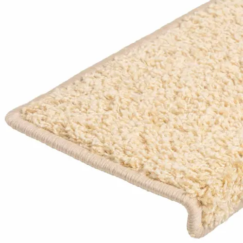 Prostirke za stepenice 10 kom 65x21x4 cm krem pravokutni rub - Krema 10 Cijena