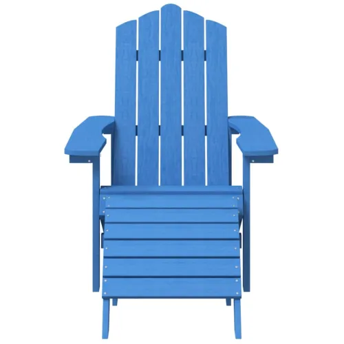 Vrtne stolice Adirondack s osloncima za noge 2 kom HDPE plave - Aqua plava 2x fotelja + 2x tabure Cijena