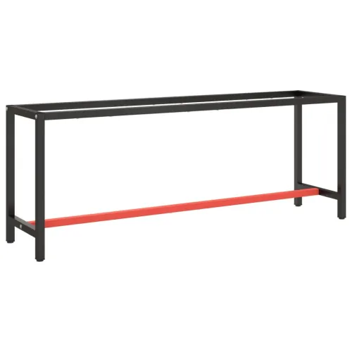 Okvir za radni stol mat crni i mat crveni 210x50x79 cm metalni - 210 x 50 x 79 cm s 1 šipkom Cijena