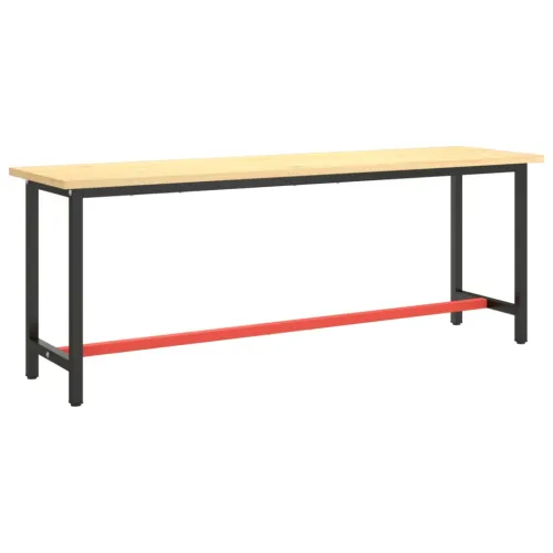 Okvir za radni stol mat crni i mat crveni 210x50x79 cm metalni - 210 x 50 x 79 cm s 1 šipkom Cijena