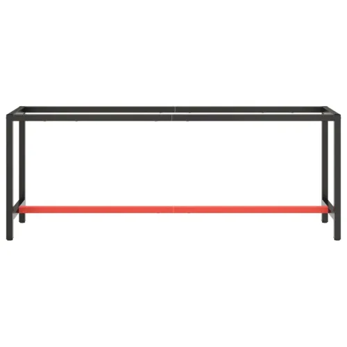 Okvir za radni stol mat crni i mat crveni 210x50x79 cm metalni - 210 x 50 x 79 cm s 1 šipkom Cijena
