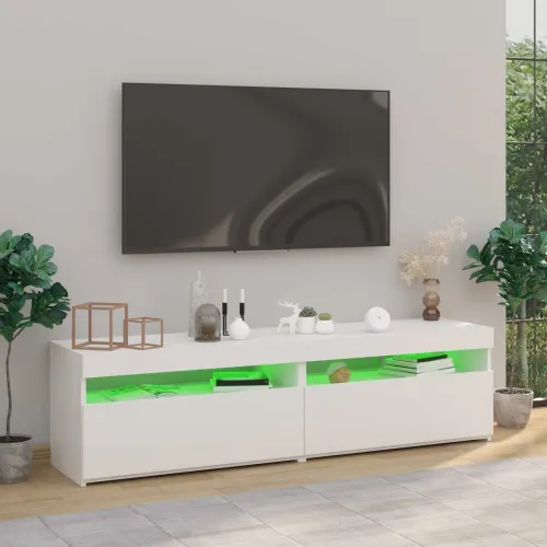 TV ormarići s LED svjetlima 2 kom bijeli 75 x 35 x 40 cm - Bijela 2 75 cm Bijela Cijena