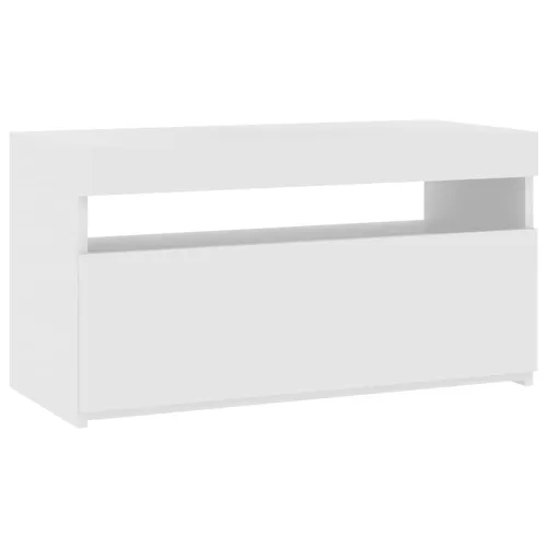 TV ormarić s LED svjetlima visoki sjaj bijeli 75 x 35 x 40 cm - Visoko sjajno bijela 1 75 cm Visoko sjajno bijela Cijena