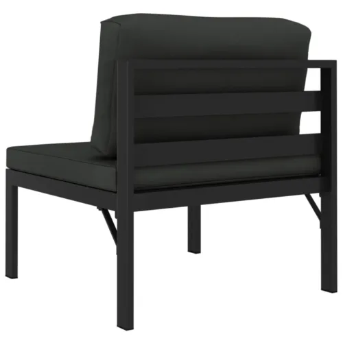 Vrtni dvosjed s jastucima aluminijski antracit - Srednja sofa (2 kom) Cijena