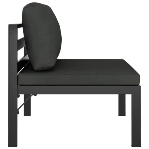 Vrtni dvosjed s jastucima aluminijski antracit - Srednja sofa (2 kom) Cijena