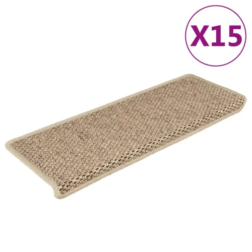Ljepljivi tepisi za stepenice 15kom 65x21x4cm boja pijeska - Pijesak 15 Cijena