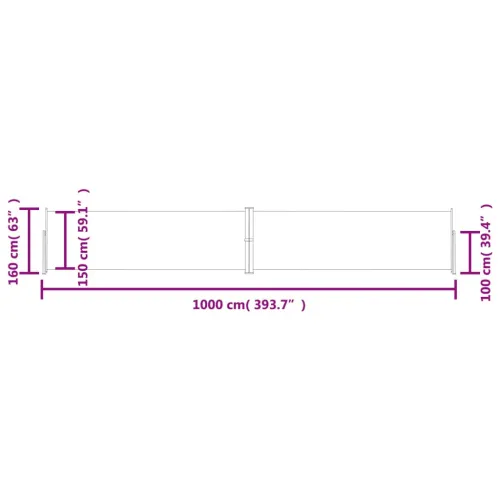 Uvlačiva bočna tenda plava 160 x 1000 cm - Plava 160 x 1000 cm Cijena