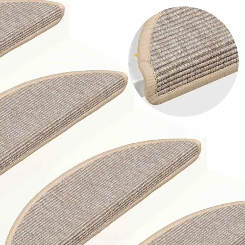 Prostirke za stepenice 15 kom 56x17x3 cm srebrne poluokrugle - Srebrno 56 x 17 x 3 cm Cijena