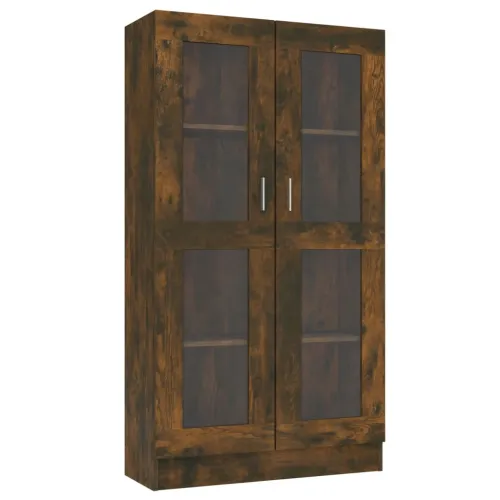 Vitrina boja dimljenog hrasta 82,5 x 30,5 x 185,5 cm drvena - Dimljeni hrast 1 150 cm Dimljeni hrast Cijena