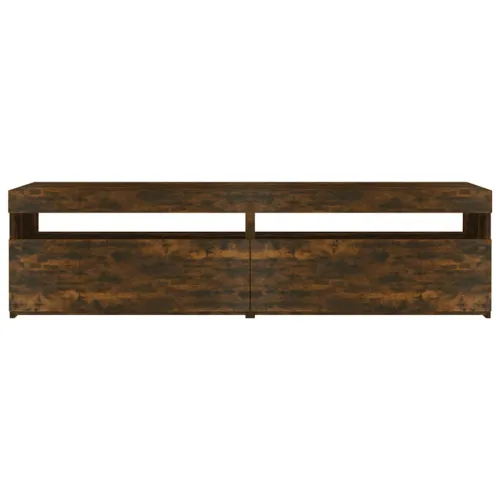 TV ormarić s LED svjetlima 2 kom boja hrasta 75 x 35 x 40 cm - Dimljeni hrast 2 75 cm Dimljeni hrast Cijena