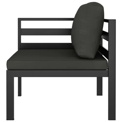 4-dijelna vrtna garnitura s jastucima aluminijska antracit - 2x kutna + 2x srednja Cijena