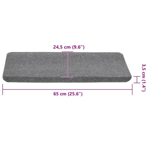 Ljepljivi tepisi za stepenice 15 kom 65x24,5x3,5 cm sivi - Siva 65 x 24.5 x 3.5 cm 15 Cijena