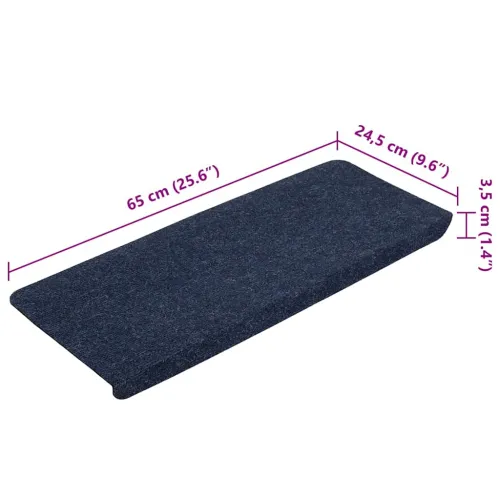 Ljepljivi tepisi za stepenice 15 kom 65x24,5x3,5 cm plavi - Plava 65 x 24.5 x 3.5 cm 15 Cijena
