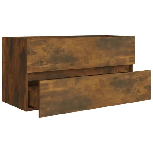 Ormarić za Lavabo - Umivaonik boja dimljenog hrasta 90x38,5x45 cm drveni - Dimljeni hrast 90 x 38.5 x 45 cm Cijena