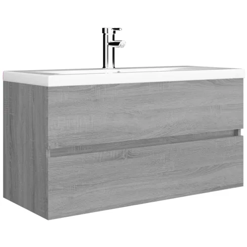 Ormarić za Lavabo - Umivaonik boja hrasta sonome 90x38,5x45 cm drveni - Sivi hrast sonoma 90 x 38.5 x 45 cm Cijena