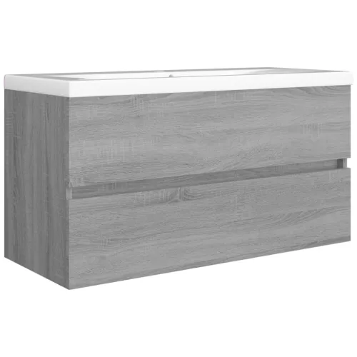 Ormarić za Lavabo - Umivaonik boja hrasta sonome 90x38,5x45 cm drveni - Sivi hrast sonoma 90 x 38.5 x 45 cm Cijena