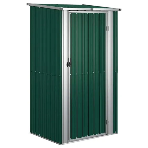 Vrtna kućica zelena 118,5x97x209,5 cm pocinčani čelik - Zelena 1 Zelena Cijena