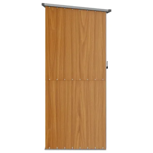 Vrtna kućica smeđa 118,5x97x209,5 cm pocinčani čelik - Smeđa Cijena