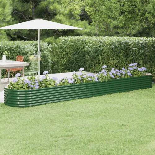 Povišena gredica - Vrtna gredica od pocinčanog čelika 440x80x36 cm zelena - Zelena 440 x 80 x 36 cm 1 Zelena Cijena