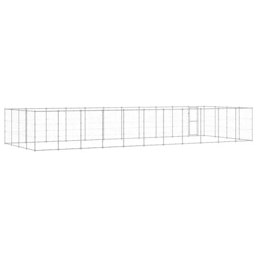 Vanjski kavez za pse od pocinčanog čelika 43,56 m² - Srebrno 990 x 440 x 180 cm 1 Cijena