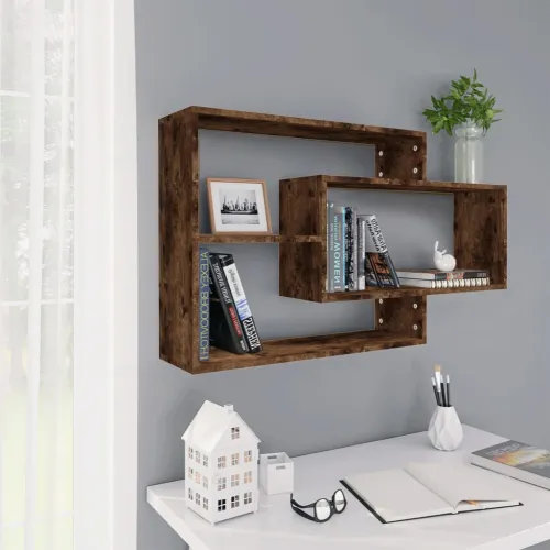 Zidna polica boja hrasta 104 x 20 x 58,5 cm konstruirano drvo - Dimljeni hrast Cijena