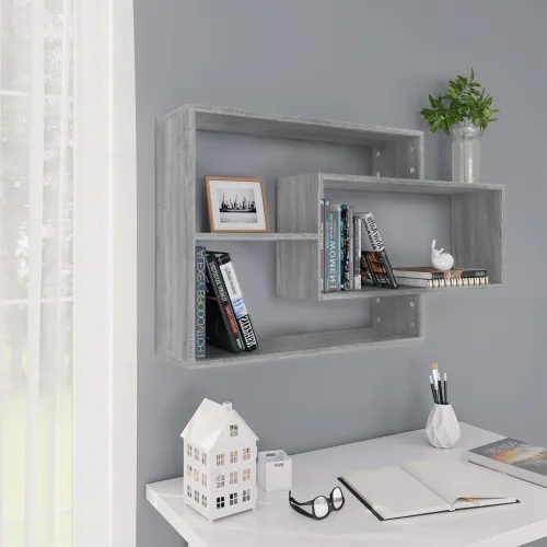 Zidna polica hrast sonoma 104 x 20 x 58,5 cm konstruirano drvo - Sivi hrast sonoma 1 1 Cijena