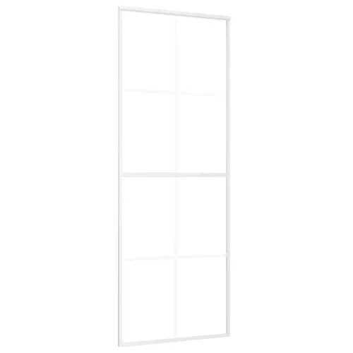 Klizna vrata od mutnog stakla ESG i aluminija 76x205 cm bijela - Bijela 76 x 205 cm 1 Matirano Cijena