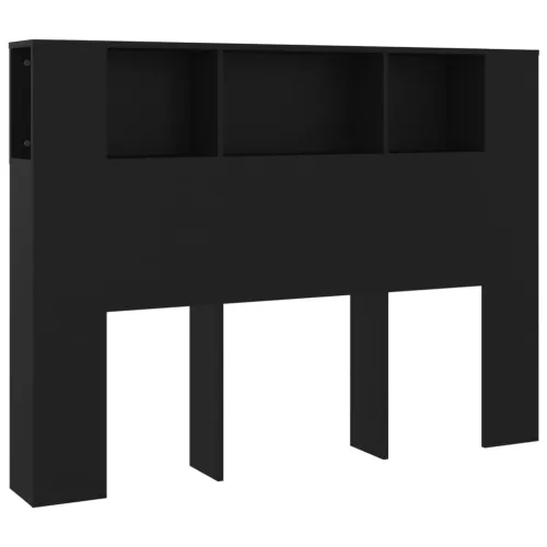 Uzglavlje s ormarićem crno 140 x 18,5 x 104,5 cm - Crna 140 cm 1 Cijena