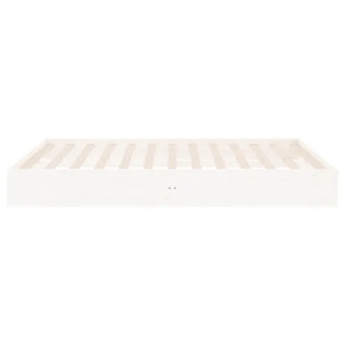 Okvir za krevet od masivnog drva bijeli 120 x 200 cm - Bijela 120 x 200 cm Cijena