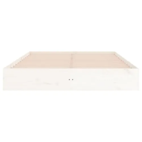 Okvir za krevet od masivnog drva bijeli 120 x 200 cm - Bijela 120 x 200 cm Cijena