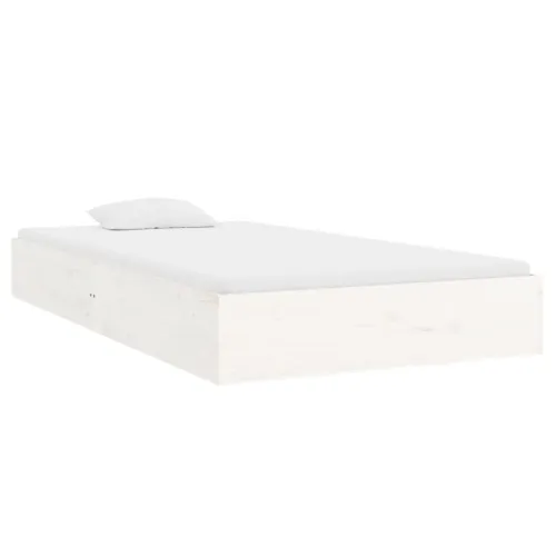 Okvir za krevet od masivnog drva bijeli 90 x 200 cm - Bijela 90 x 200 cm Cijena