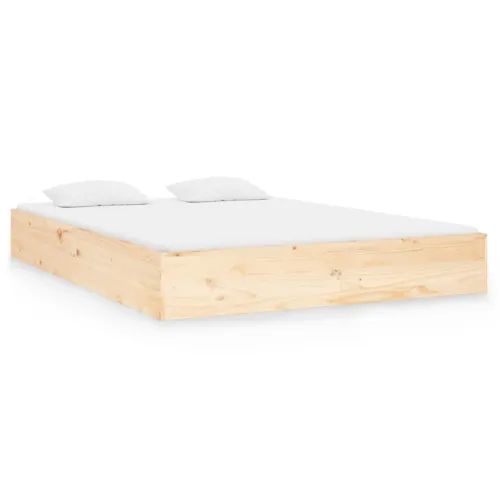 Okvir za krevet od masivnog drva 140 x 190 cm - Prirodna 140 x 190 cm Cijena