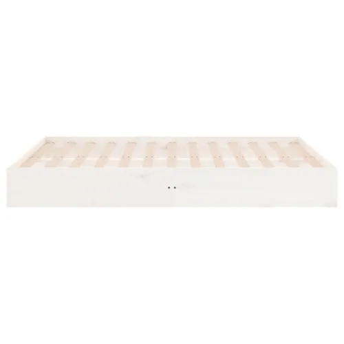 Okvir za krevet od masivnog drva bijeli 140 x 190 cm - Bijela 140 x 190 cm Cijena