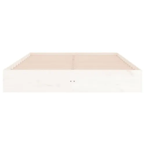 Okvir za krevet od masivne borovine bijeli 150 x 200 cm king - Bijela 150 x 200 cm Cijena