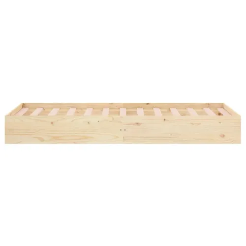 Okvir za krevet od masivnog drva 75 x 190 cm jednokrevetni - Prirodna 75 x 190 cm Cijena