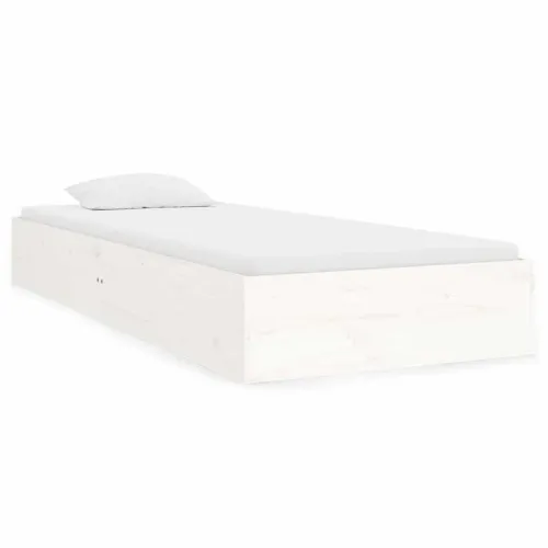Okvir za krevet od masivnog drva bijeli 75 x 190 cm mali - Bijela 75 x 190 cm Bijela 75 x 190 cm Cijena