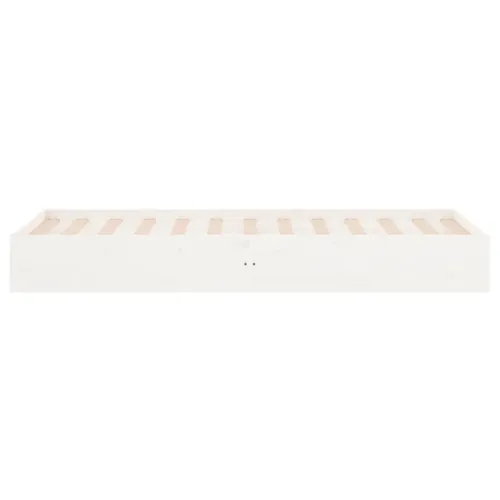 Okvir za krevet od masivnog drva bijeli 75 x 190 cm mali - Bijela 75 x 190 cm Cijena