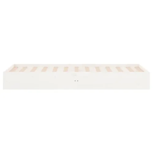 Okvir za krevet bijeli od masivnog drva 90 x 190 cm mali - Bijela 90 x 190 cm Cijena